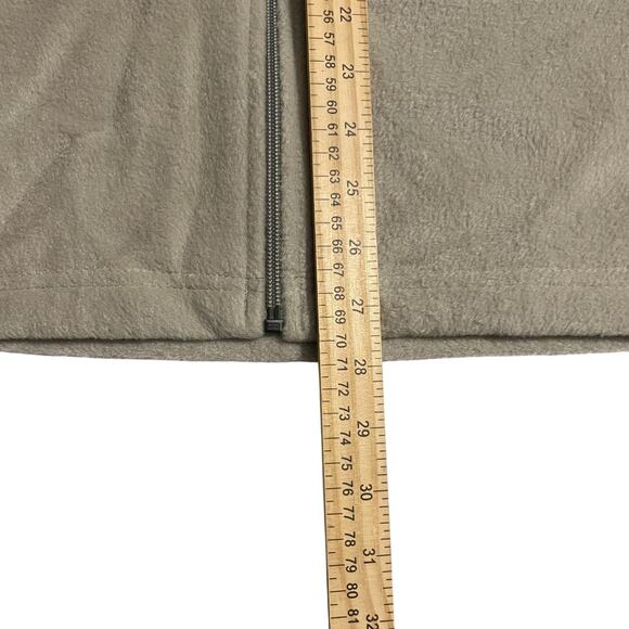 Columbia Mens Fleece Vest Size XL Full Zip Fleece Vest Steens Mountain Beige - Picture 12 of 13